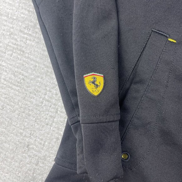 VTG Puma x Ferrari Racing Jacket Full Zip Logo Track Suit Style Black (Read) - Picture 6 of 16